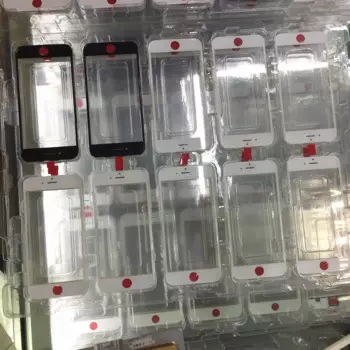 100 шт. OEM качественное холодное прессование внешнее стекло с рамкой oca для iphone 6 6S 6 plus 7 /7 plus стекло + рамка + oca