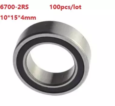 100 шт./партия 10x15x4 мм 6700RS 6700-2RS 6700 2RS шарикоподшипники 10*15*4 мм тонкий настенный радиальный шарикоподшипник