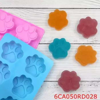 100 шт./партия ReadStar 6CA050RD028 силиконовая форма с 6 отверстиями для кошачьего когтя, торта, 6 листьев, форма для выпечки «сделай сам», форма для мыла