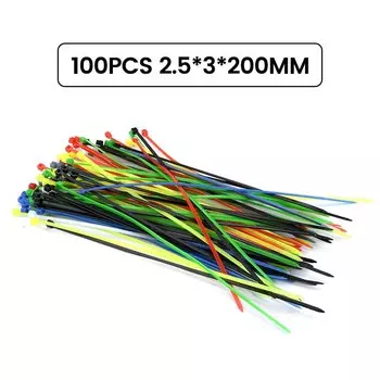 100 шт./партия, самоблокирующиеся пластиковые нейлоновые кабельные стяжки