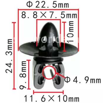 100 шт., пластиковые крепежные детали для автомобильного зажима, основной замок двигателя, Тормозная трубка, передняя муфта сцепления топливного бака для GM 94530268