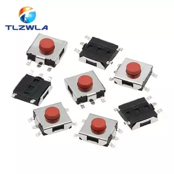 100 шт Плоские красные тактовые переключатели TLZWLA