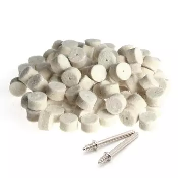 100 шт. полировальные подушечки из шерстяного фетра WELIBA 13 мм