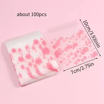 100 шт. прозрачных самоклеящихся пакетов Ywbeads 7х10 см