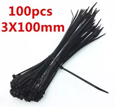 100 шт. самоблокирующиеся нейлоновые кабельные стяжки EARUELECTRIC 3x60/80/100/120/150/200 мм черные белые