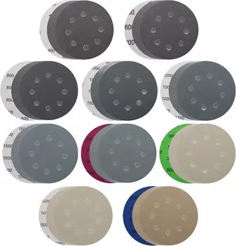 100 шт., шлифовальные диски 125 мм, 5 дюймов, 8 отверстий