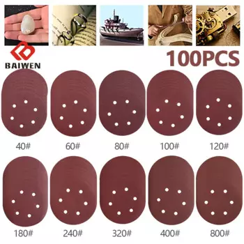 100 шт., шлифовальные диски круглой формы, 125 мм
