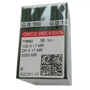 100 шт., швейные иглы Groz-Beckert DPx17MR 135X17MR 3355MR с изогнутой спинкой для промышленных швейных машин