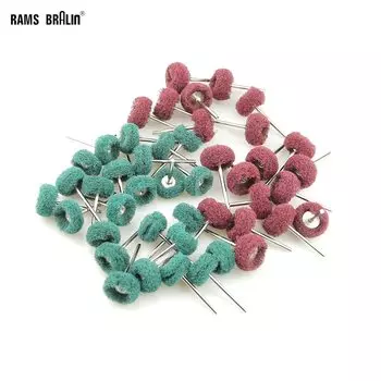 100 шт. Т-образная грубая и тонкая нетканая шлифовальная головка для удаления заусенцев с дерева, удаления ржавчины с металла