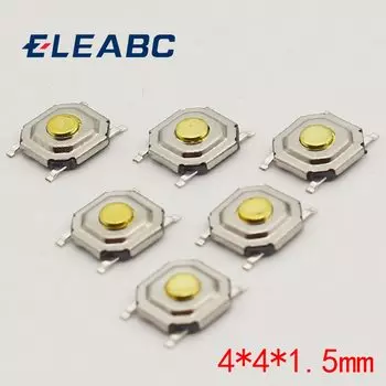 100 шт. Тактильные микро-переключатели ELEABC 4x4x1.5 мм