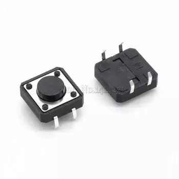 100 шт. 12x12 мм x 5 мм 12*12*5H панель печатной платы мгновенный тактильный тактовый кнопочный переключатель DIP