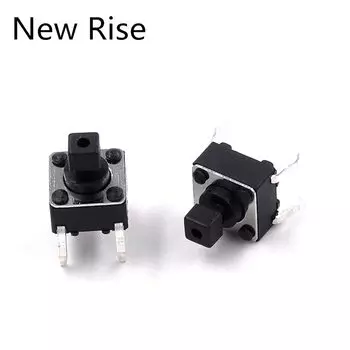 100 шт. 6*6*7,3 мм квадратная головка 6*6*7,3H 4-контактный вертикальный микропереключатель кнопочный переключатель DIP-4