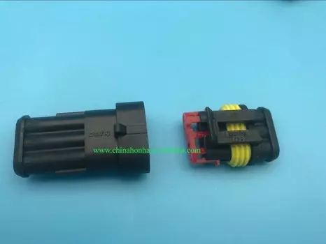 100 шт. водонепроницаемый автомобильный проводной разъем, штекер, 3-контактный Электрический автомобиль, мотоцикл, HID штекер PA66 DJ7031-1.5-11/21 282105-1/282087-1