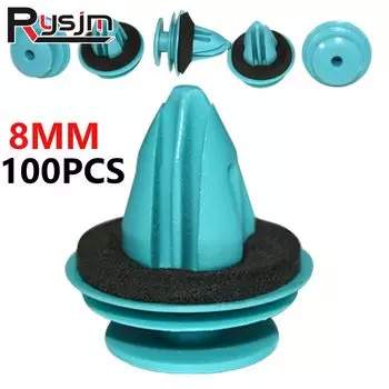 100 шт. зеленая нейлоновая удерживающая клипса для дверного бампера Toyota, автомобильный фиксатор, заклепка крепления автомобиля, аксессуары для интерьера автомобиля