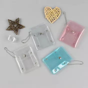 100 шт., женский прозрачный водонепроницаемый кошелек для кредитных карт