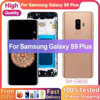 100% TFT ЖК-дисплей для Samsung S9 Plus G965 G965F ЖК-дисплей с сенсорным экраном и рамкой для Galaxy S9 + Дисплей Сенсорный дигитайзер Замена