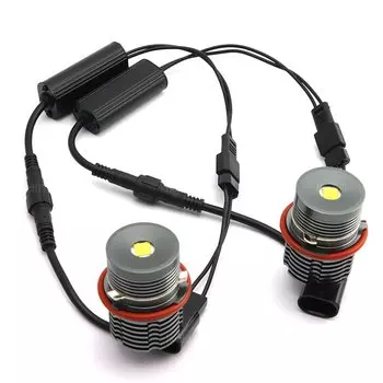 100 Вт для BMW E87 E39 M5 E60 E61 E63 E64 M6 E65 E66 E83 X3 E53 X5 Белые яркие светодиодные габаритные огни с ангельскими глазами Лампы