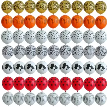 100 шт круглых воздушных шаров Partigos с принтом животных