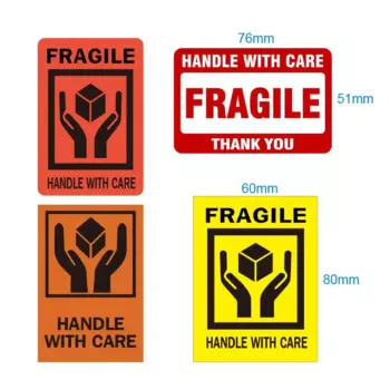 Набор этикеток "Хрупкое обращаться осторожно" 100 шт.