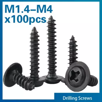 Черные саморезы PWA XMSJ M1.4-M4