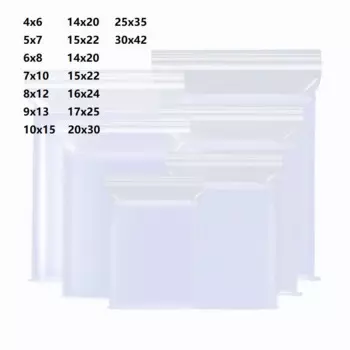 Прозрачные пакеты с замком ysmile 100 шт 0.08 мм