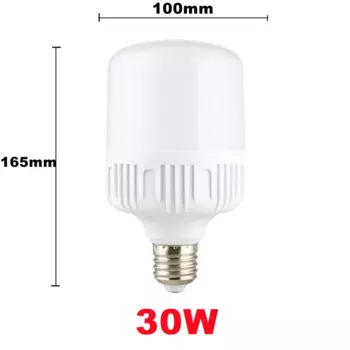 100W LED Screw Mouth Light E27 220V Non Flickering High Brightness White Light Eye Protection High Heat Dissipation Light Bulb