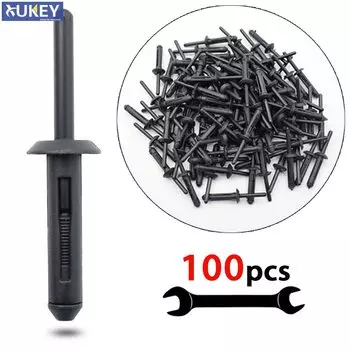 100X Plastic Rivet Клип бампер Fender Retainer крепежи для Форда GM Chrysler Jeep Wrangler 06 - 18 Dodge Avenger OE # 6506007AA