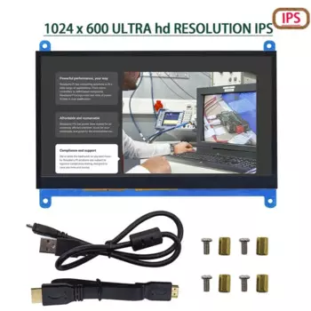 1024x60 0 портативный 7-дюймовый сенсорный экран HDMI, панель экрана, малиновый ЖК-дисплей, сделай сам, HD ПК, монитор IPS