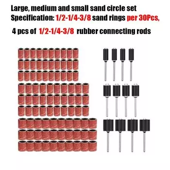 102 шт., комплект шлифовальных барабанов, шлифовальная лента для рукавов Dremel, для электрической мини-угловой шлифовальной машины, шлифовальные оправки, аксессуары для Dremel