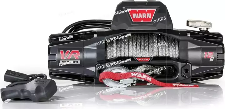103255 Лебедка VR EVO 12-S 12 В с синтетическим тросом: диаметр 3/8 дюйма X 90 дюймов, длина 6 тонн (12,000 фунтов), тяговая способность, B