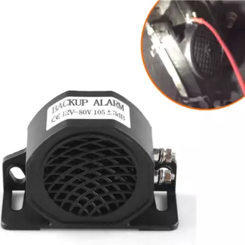 105dB Decibel Backup Siren Beeper Buzzer Sound Warning Alarm 12V-80V Car Truck Vehicle Horn For Vehicle Reversing Reminders