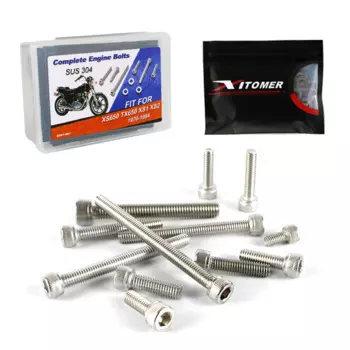 106PCS ATV Stainless Engine Bolt Screws Kit For YAMAHA XS650 TX650 XS1 & XS2 1970-1984 Motorcycle Stainless Steel Bolt Screw Kit