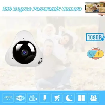 1080P HD Wi-Fi камера 360 градусов панорамная защита рыбий глаз IP-камера Умный дом ночное видение CCTV Видеокамера для наблюдения