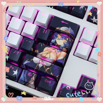108 клавиш Genshin Impact Layla Keycaps Games Anime Keycap Cherry Profile PBT Dye сублимационная механическая клавиатура для MX Switch