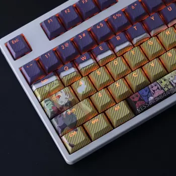 108 клавиш/набор BOCCHI THE ROCK Ijichi Nijika аниме Custom Cute Sexy Girl PBT Keycap для механической клавиатуры Mx Cherry DIY