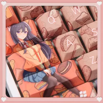 108 клавиш Sakurajima Mai keycaps аниме Keycap Cherry Profile PBT Dye сублимационная механическая клавиатура Keycap для MX Switch DIY