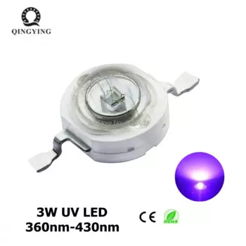 QINGYING 3W UV LED фиолетовые светодиоды