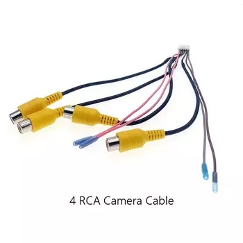 10 12-контактный автомобильный радиоприемник заднего вида с камерой заднего вида на 360 °, вход RCA, Кабель-адаптер, проводной соединитель для фотооборудования