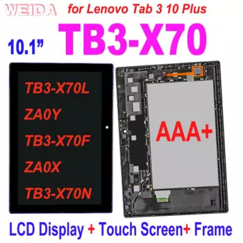 10,1 "для Lenovo Tab 3 10 плюс TB3-X70 TB3-X70L ZA0Y TB3-X70F ZA0X TB3-X70N, ЖК-дисплей, сенсорный экран, дигитайзер, для сборки, рамка