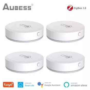 10/1 шт. Tuya ZigBee умный датчик температуры и влажности работает с приложением Smart Life Zigbee Hub через Alexa Google Home умный дом