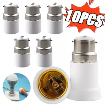 10/1pcs Led Lamp Adapter B22 To E27 Bulb Sockets Converter Lamps Base Conversion Holder Converter Light Bulbs Socket Accessories