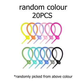 10/20/50 шт., 18 см, силиконовые многоразовые стяжки для сумки, поворотный провод, застежка на молнии, стяжка для гарнитуры, линии передачи данных, провод, универсальная волшебная стяжка «сделай сам»