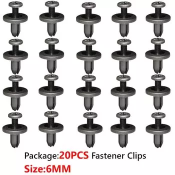 10/20 шт., автомобильный бампер, дверная панель, зажимы для крыльев, фиксаторы, крепежные зажимы, зажимы для Honda, Nissan, Mitsubishi, отверстие 6 мм, 8 мм