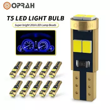10/20 шт. T5 LED W3W W1.2W лампа Canbus приборная подсветка приборной панели подогрев индикатор сигнальная лампа клин авто внутреннее освещение 12 В