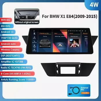 10,25 "Android авторадио для BMW X1 E84 2009-2015 CIC/без оригинального экрана мультимедийный видеоплеер 2din Carplay 4G GPS стерео