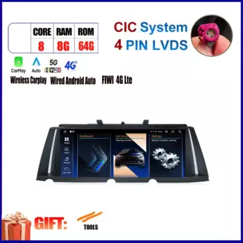 10,25-дюймовый автомобильный радиоприемник Android 14 для BMW 7 серии GT F01 F02 2009-2016 IPS 4G WIFI Беспроводные мониторы CarPlay с автоматическим сенсорным экраном