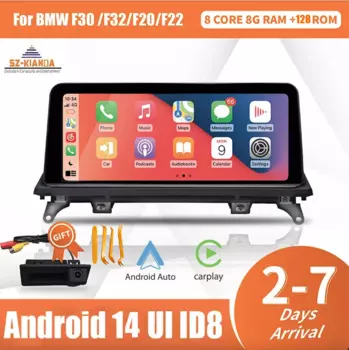 10,25-дюймовый беспроводной мультимедийный экран Apple Carplay Android Auto для BMW 1 2 3 4 серии F20 F21 F22 F30 F31 F32 F33 F34 F36