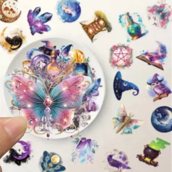 10/30/50 шт., наклейки с волшебной планетой, волшебные элементы, портативные материалы, чехлы для телефонов, чемоданы для ноутбуков, прозрачные водонепроницаемые