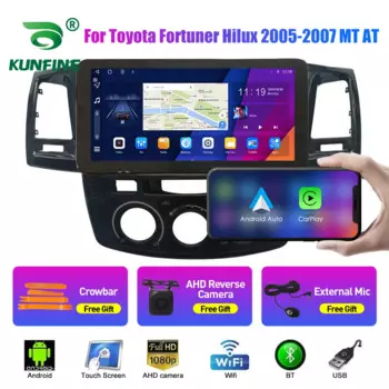 10,33-дюймовый автомобильный радиоприемник для Toyota Fortuner 05-07 MT 2Din Android, восьмиядерный автомобильный стерео GPS-навигатор, плеер QLED, экран Carplay