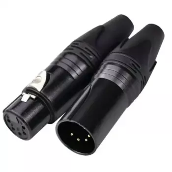 10-50 компл. Позолоченный XLR 3-контактный аудио микрофонный кабель Разъем Черный штекер + гнездо микрофонный Штекер кабель подключения XLR адаптер